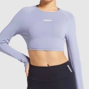 Gymshark long sleeve trainer crop top